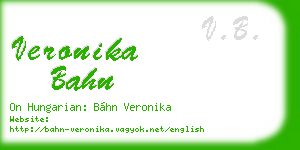 veronika bahn business card